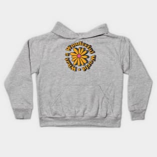 Retro What a Wonderful World Flower Kids Hoodie